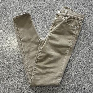 Gap 1969 Pants Womens 25x30 Always Skinny Cords Khaki Mid Rise Corduroy Jeans